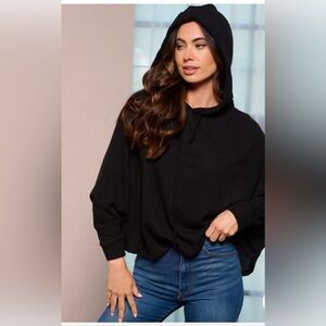 Black Hooded Sweater